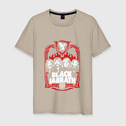Футболка хлопковая мужская Black Sabbath Collective, цвет: миндальный