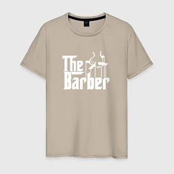Футболка хлопковая мужская The Barber Godfather, цвет: миндальный