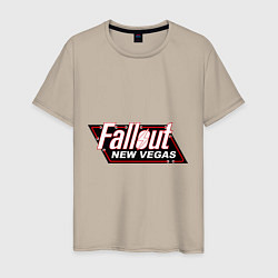 Футболка хлопковая мужская Fallout: New Vegas, цвет: миндальный