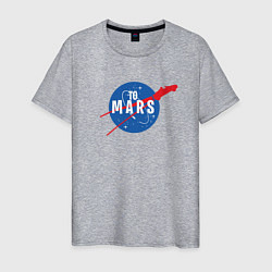 Футболка хлопковая мужская Elon Musk: To Mars цвета меланж — фото 1