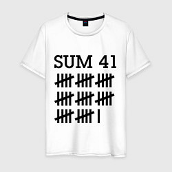 Футболка хлопковая мужская Sum 41: Days цвета белый — фото 1