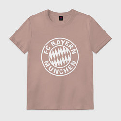 Футболка хлопковая мужская FC Bayern Munchen, цвет: пыльно-розовый