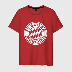 Футболка хлопковая мужская FC Bayern Munchen, цвет: красный