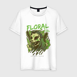 Мужская футболка Floral Cat Skull