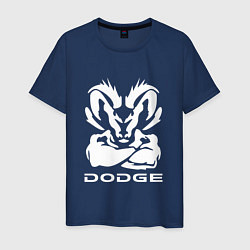 Футболка хлопковая мужская Dodge, цвет: тёмно-синий