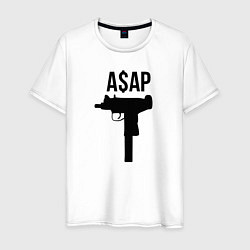 Футболка хлопковая мужская ASAP Gangster, цвет: белый