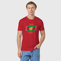 Футболка хлопковая мужская Модный гусь, цвет: красный — фото 2