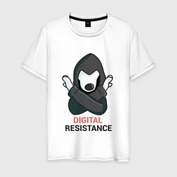 Футболка хлопковая мужская Digital Resistance, цвет: белый