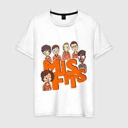 Футболка хлопковая мужская MisFits Heroes, цвет: белый