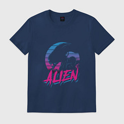 Футболка хлопковая мужская Alien: Retro Style, цвет: тёмно-синий