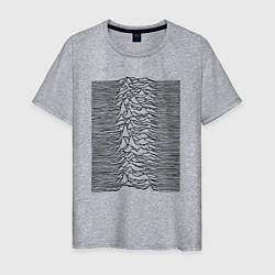 Футболка хлопковая мужская Unknown Pleasures, цвет: меланж