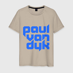 Футболка хлопковая мужская Paul van Dyk: Filled, цвет: миндальный