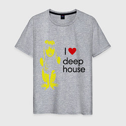 Мужская футболка I love deep house