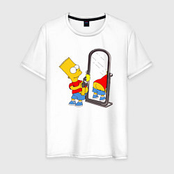 Мужская футболка Барт у зеркала