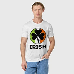 Футболка хлопковая мужская Irish - цвет флага, цвет: белый — фото 2