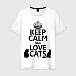 Мужская футболка Keep Calm & Love Cats