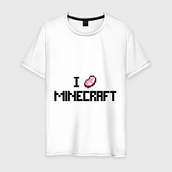 Мужская футболка I love minecraft