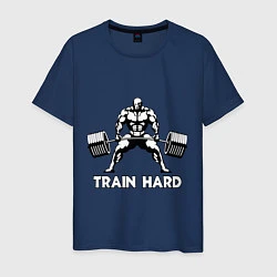 Мужская футболка Train hard тренируйся усердно