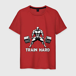 Мужская футболка Train hard тренируйся усердно