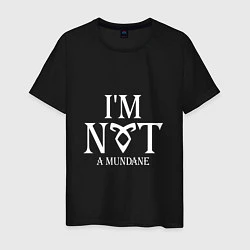 Футболка хлопковая мужская I'm not a mundane, цвет: черный