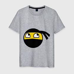 Мужская футболка Awesome ninja смайл