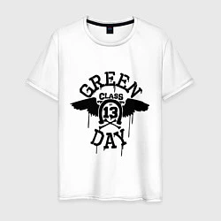 Футболка хлопковая мужская Green Day: Class of 13, цвет: белый