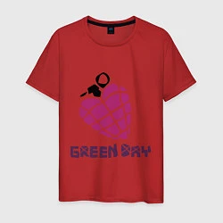 Футболка хлопковая мужская Green Day is love, цвет: красный