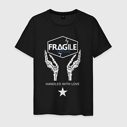 Футболка хлопковая мужская Fragile Express цвета черный — фото 1