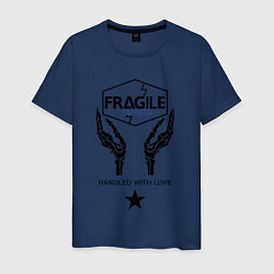 Футболка хлопковая мужская Fragile Express, цвет: тёмно-синий