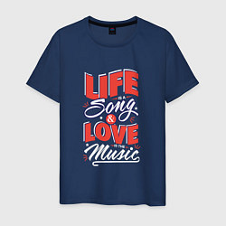 Мужская футболка Life Song & Love Music