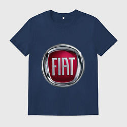Футболка хлопковая мужская FIAT logo, цвет: тёмно-синий