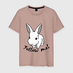 Мужская футболка Rabbit: follow me