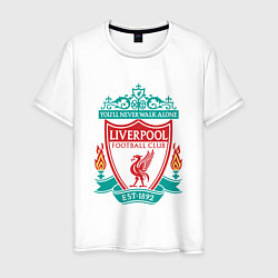 Футболка хлопковая мужская Liverpool FC, цвет: белый