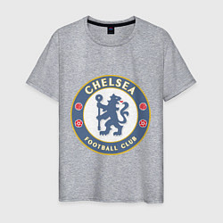 Футболка хлопковая мужская Chelsea FC, цвет: меланж