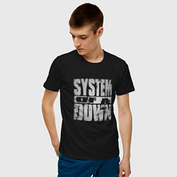 Футболка хлопковая мужская System of a Down, цвет: черный — фото 2