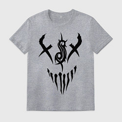 Футболка хлопковая мужская Slipknot Demon, цвет: меланж