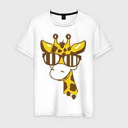 Мужская футболка Жираф в очках