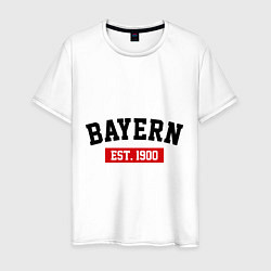 Футболка хлопковая мужская FC Bayern Est. 1900, цвет: белый