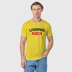 Футболка хлопковая мужская FC Liverpool Est. 1892, цвет: желтый — фото 2