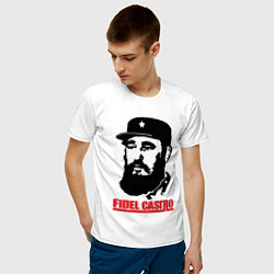 Футболка хлопковая мужская Fidel Castro, цвет: белый — фото 2