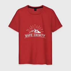 Футболка хлопковая мужская Hope Count: Mountain, цвет: красный