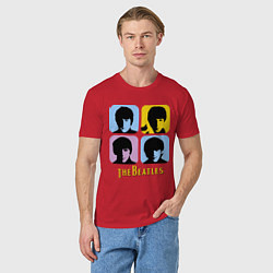 Футболка хлопковая мужская The Beatles: pop-art, цвет: красный — фото 2