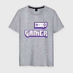 Футболка хлопковая мужская Twitch Gamer, цвет: меланж