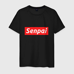 Футболка хлопковая мужская Senpai Supreme, цвет: черный