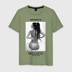 Футболка хлопковая мужская Monica Bellucci: Donna Famosa, цвет: авокадо