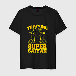 Футболка хлопковая мужская Super Saiyan Training, цвет: черный