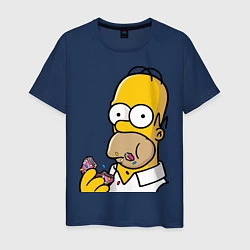 Мужская футболка Гомер с Пончиком