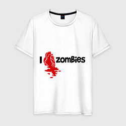 Мужская футболка I love zombies
