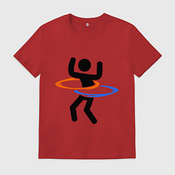 Футболка хлопковая мужская Portal Рoops, цвет: красный