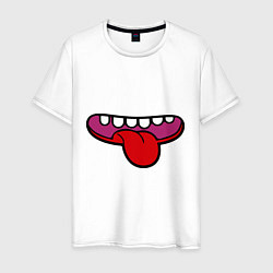 Мужская футболка Зубастый рот и язычок